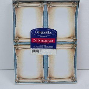 Geographics 24 Scroll Letter Blank Party Invites